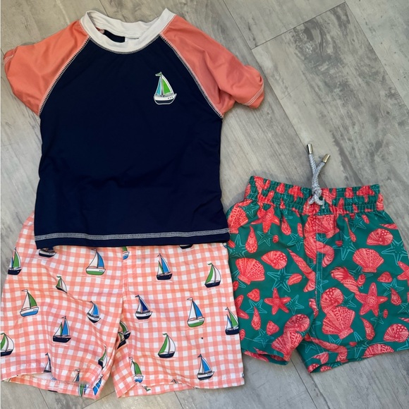 Kids Swim Set with Sailboat Design pack of 2! - Picture 1 of 6